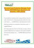 ServSafe Food Protection Manager Exam 2025&sol;2026 &ndash; 300&plus; Expert-Solved Questions with Accurate Answers &vert; Food Safety&comma; HACCP&comma; TCS&comma; Contamination&comma; Storage&comma; Temps & Sanitizing