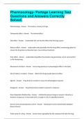 Pharmacology- Portage Learning Test Questions and Answers Correctly Solved&period;