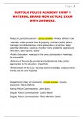 SUFFOLK POLICE ACADEMY COMP 1  MATERIAL BRAND NEW ACTUAL EXAM  WITH ANSWERS&period;