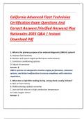 California Advanced Fleet Technician  Certification Exam Questions And  Correct Answers &lpar;Verified Answers&rpar; Plus  Rationales 2025 Q&A &vert; Instant  Download Pdf