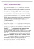 Electrical Job Information Test bank