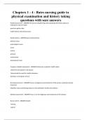 Chapters 1 - 4 - Bates nursing guide to physical examination and history taking questions