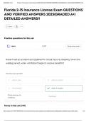 Florida 2-15 Insurance License Exam QUESTIONS AND VERIFIED ANSWERS 2025&lpar;GRADED A&plus;&rpar; DETAILED ANSWERS&excl;&excl;