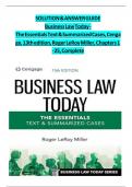Solution Manual for Business Law Today&colon; The Essentials 13th Edition &ndash; Complete Guide & Case Answers