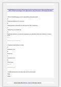 HST Pharmacology Test Questions and Answers Already Graded 