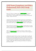 CCEP Exam &lpar;Compliance and Ethics Professional&rpar; 2024-2025 Study Guide 