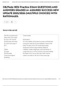 OB&sol;Peds HESI Practice EXAM QUESTIONS AND ANSWERS GRADED A&plus; ASSURED SUCCESS NEW UPDATE 2025&sol;2026 &lpar;MULTIPLE CHOICES&rpar; WITH RATIONALES&period;