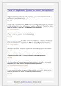 MHA 701 - Org Behavior Questions and Answers Already Graded 