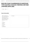 BIOS 252 COMP COMPREHENSIVE QUESTIONS WITH MULTIPLE CHOICES &vert;VERIFIED & REVISED ANSWERS &lpar;NEW&rpar; 2025