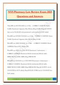 NYS Pharmacy Law Review Exam 2025 Questions and Answers
