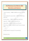NY Pharmacy Law Review 2025 Questions and Answers