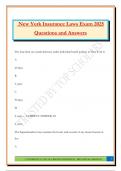 New York Insurance Laws Exam 2025 Questions and Answers