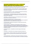 ADVANCED PHARMACOLOGY NSG 533 CORE EXAM MANUAL QUESTIONS AND ANSWERS RATED A&plus;