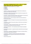 ADVANCED PHARMACOLOGY NSG 533 END OF COURSE EXAM QUESTIONS AND ANSWERS RATED A&plus;