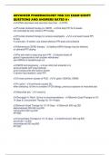 ADVANCED PHARMACOLOGY NSG 533 EXAM SCRIPT QUESTIONS AND ANSWERS RATED A&plus;