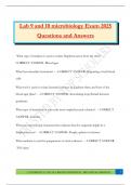 Lab 9 and 10 microbiology Exam 2025 Questions and Answers