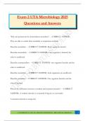 Exam 2 UTA Microbiology 2025 Questions and Answers
