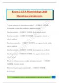 Exam 2 UTA Microbiology 2025 Questions and Answers