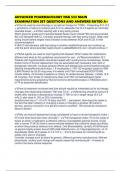 ADVANCED PHARMACOLOGY NSG 533 MAIN EXAMINATION SET QUESTIONS AND ANSWERS RATED A&plus;