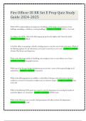 Fire Officer III RR Set E Prep Quiz Study Guide 2024-2025 
