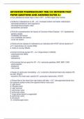 ADVANCED PHARMACOLOGY NSG 533 REVISION PAST PAPER QUESTIONS AND ANSWERS RATED A&plus;