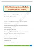UTA-Microbiology Exam 2-Dr&period;Parks 2025 Questions and Answers