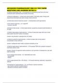 ADVANCED PHARMACOLOGY NSG 533 TEST PAPER QUESTIONS AND ANSWERS RATED A&plus;