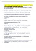 ADVANCED PHARMACOLOGY NSG COMPREHENSIVE EXAM QUESTIONS AND ANSWERS RATED A&plus;