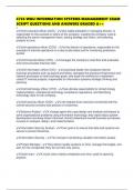 C724 WGU INFORMATION SYSTEMS MANAGEMENT EXAM SCRIPT QUESTIONS AND ANSWERS GRADED A&plus;&plus;