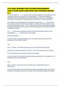 C724 WGU INFORMATION SYSTEMS MANAGEMENT STUDY EXAM GUIDE QUESTIONS AND ANSWERS GRADED A&plus;&plus;