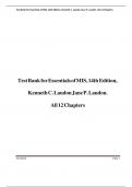 Test Bank for Essentials of MIS 14th Edition by Laudon &ndash; All 12 Chapters &vert; Study Guide & Practice Questions