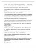 LHRD FINAL EXAM REVIEW QUESTIONS & ANSWERS
