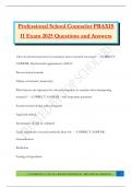 Professional School Counselor PRAXIS II Exam 2025 Questions and Answers