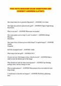 FIVE GUYS MANAGER EXAM QUESTIONS AND CORRECT ANSWERS &lpar;LATEST&rpar;