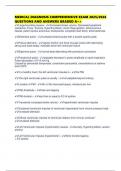 MEDICAL DIAGNOSIS COMPREHENSIVE EXAM 2025&sol;2026 QUESTIONS AND ANSWERS GRADED A&plus;&plus;