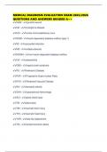 MEDICAL DIAGNOSIS EVALUATION EXAM 2025&sol;2026 QUESTIONS AND ANSWERS GRADED A&plus;&plus;