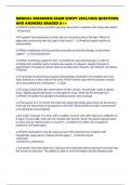 MEDICAL DIAGNOSIS EXAM SCRIPT 2025&sol;2026 QUESTIONS AND ANSWERS GRADED A&plus;&plus;
