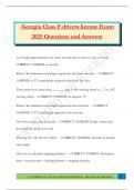 Georgia Class F drivers license Exam 2025 Questions and Answers