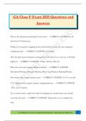 GA Class F Exam 2025 Questions and Answers
