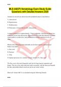 MLS &lpar;ASCP&rpar; Hematology Exam Study Guide Questions with Detailed Answers 2025