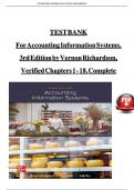Accounting Information Systems 3rd Edition Richardson Test Bank &ndash; Complete Chapters 1-18 &vert; Instant Download