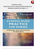 Test Bank for Evidence-Based Practice for Nurses 5th Edition Schmidt & Brown &ndash; Complete Chapters 1-19