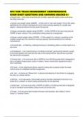 NYS TOW TRUCK ENDORSEMENT COMPREHENSIVE EXAM SHEET QUESTIONS AND ANSWERS GRADED A&plus;