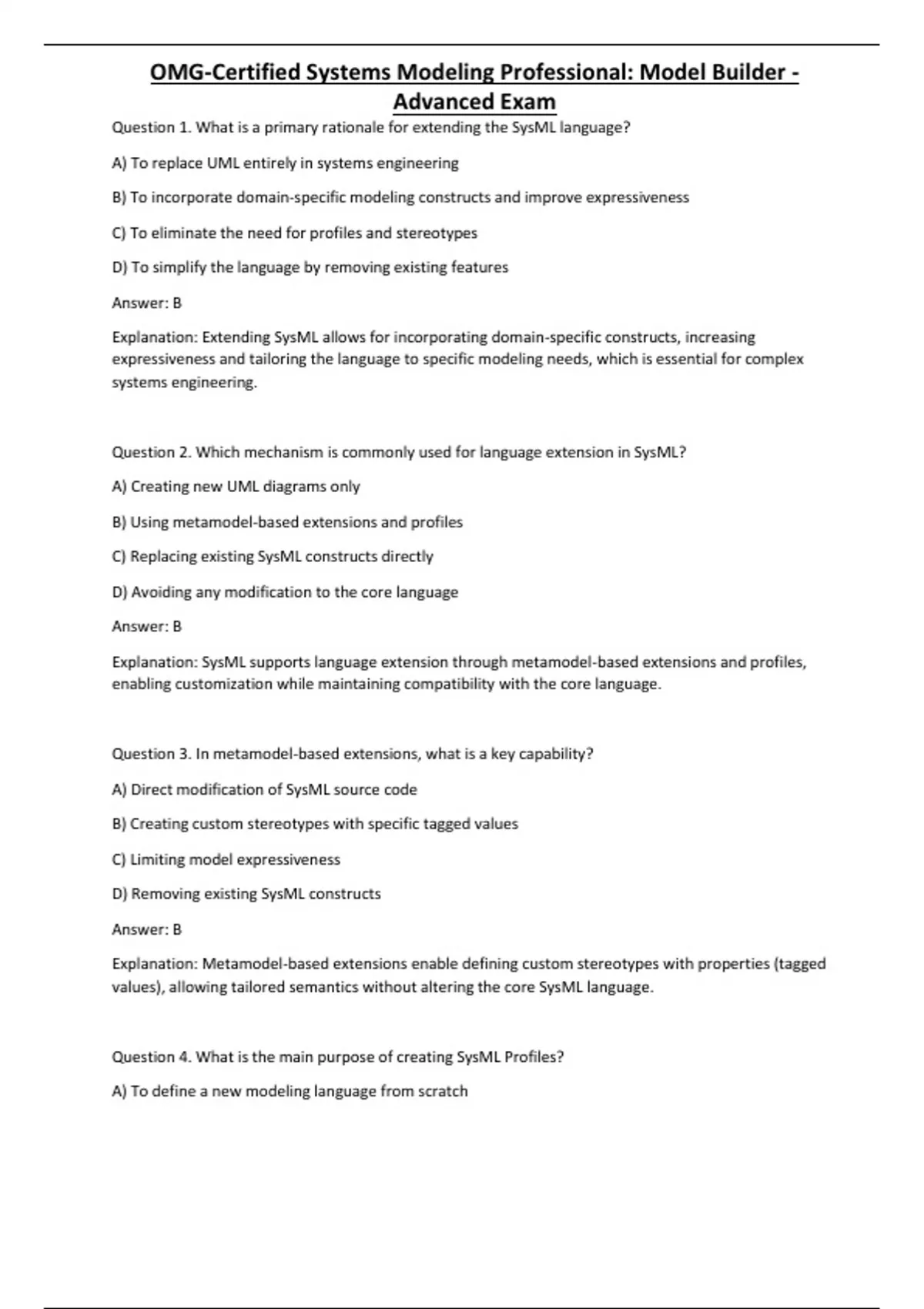 OMG-Certified Systems Modeling Professional: Model Builder - Advanced ...