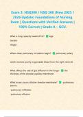 Exam 3&colon; NSG300 &sol; NSG 300 &lpar;New 2025 &sol; 2026 Update&rpar; Foundations of Nursing Exam &vert; Questions with Verified Answers &vert; 100&percnt; Correct &vert; Grade A &ndash; GCU&period;