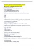 NYS TOW TRUCK ENDORSEMENT FINAL PAPER QUESTIONS AND ANSWERS GRADED A&plus;