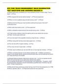 NYS TOW TRUCK ENDORSEMENT MAIN EXAMINATION TEST QUESTIONS AND ANSWERS GRADED A&plus;