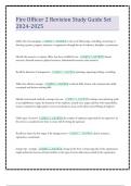 Fire Officer 2 Revision Study Guide Set 2024-2025