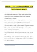 COANG - SNCO Promotion Exam 2026 Questions and Answers