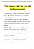 SNCO Promotion study guide Exam 2026 Questions and Answers